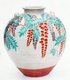 Japan: Ceramic tea jar decorated with Wisteria flowers. Made by the potter Nonomura Ninse, Edo Period